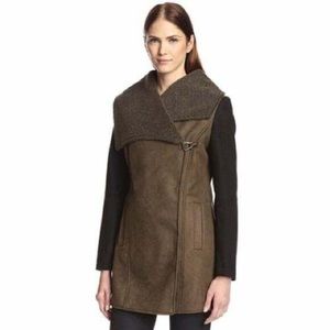 Sam Edelman Suede Shearling Sherpa Teddy coat - L